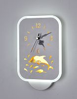 Светильник светодиодный часы Мелодия Света Дельфин 6280-26W 26Вт 220В Белый картинка 